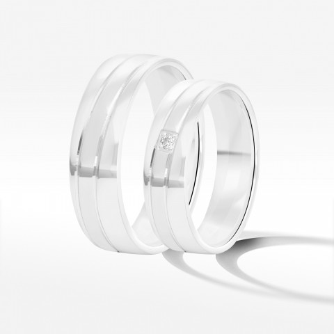 Obrączki ślubne z białego złota 5.5mm