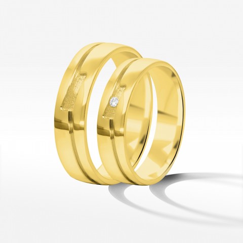 Obrączki ślubne z żółtego złota 5mm