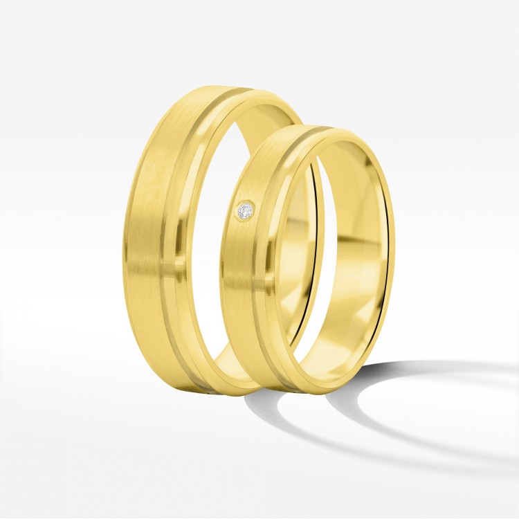 Obrączki ślubne z żółtego złota 5mm/6mm