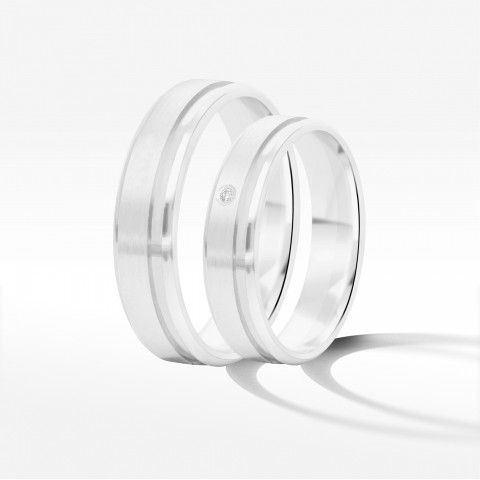 Obrączki ślubne z białego złota 5mm/6mm