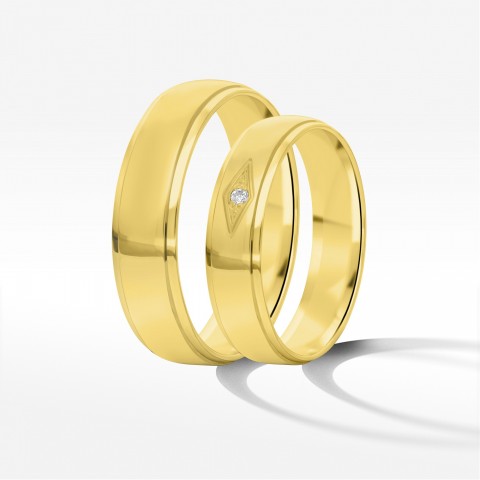 Obrączki ślubne z żółtego złota 5mm