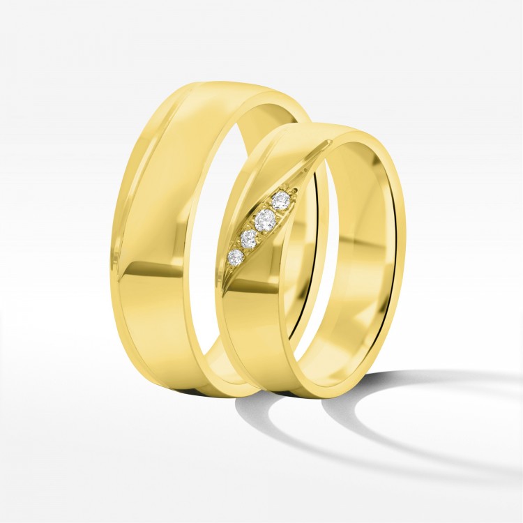 Obrączki ślubne z żółtego złota 5.5mm