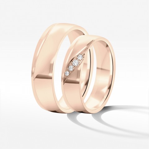 Obrączki ślubne z różowego złota 5.5mm