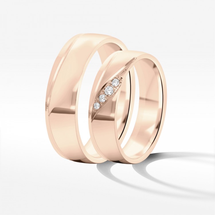 Obrączki ślubne z różowego złota 5.5mm
