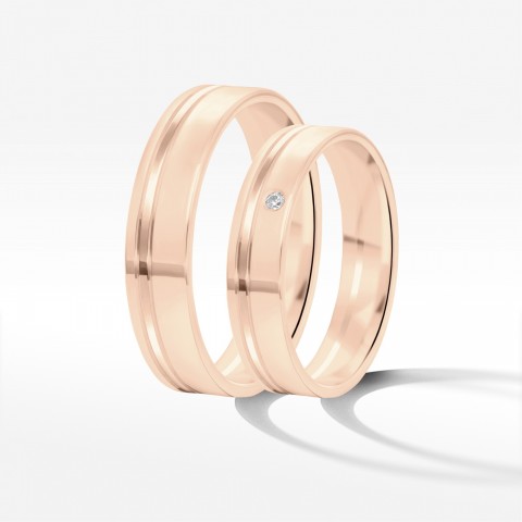 Obrączki ślubne z różowego złota 4.5mm