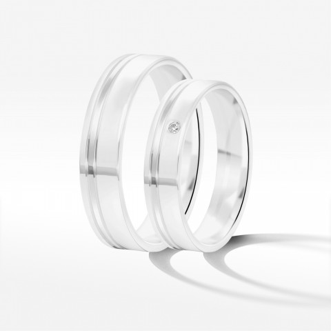Obrączki ślubne z białego złota 4.5mm