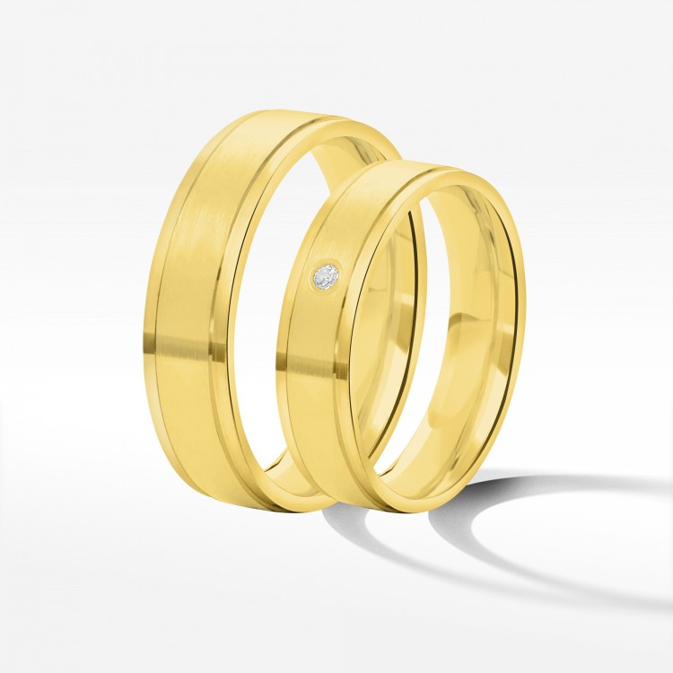 Obrączki ślubne z żółtego złota 5mm