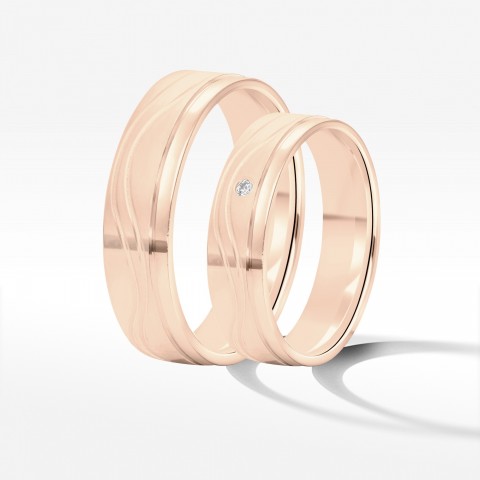Obrączki ślubne z różowego złota 5mm