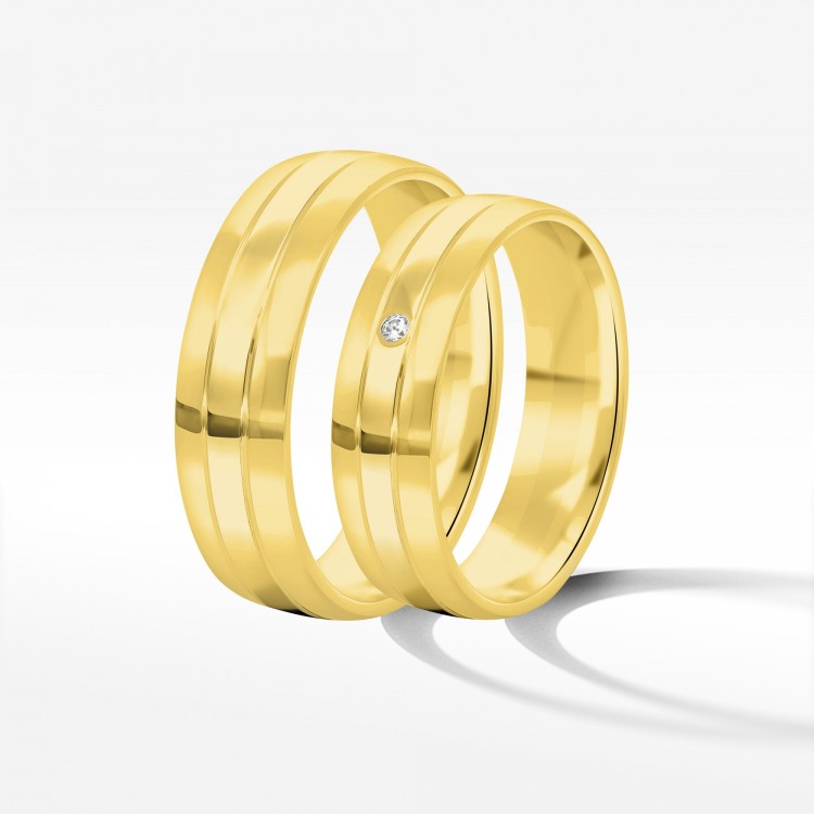 Obrączki ślubne z żółtego złota 5.5mm