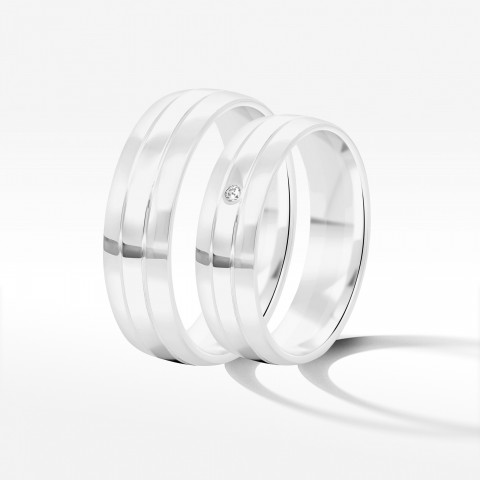 Obrączki ślubne z białego złota 5.5mm