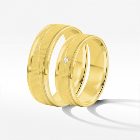 Obrączki ślubne z żółtego złota 6mm