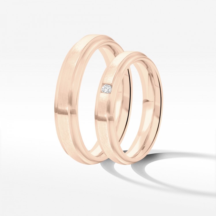 Obrączki ślubne z różowego złota 4.2mm