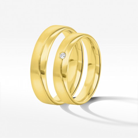 Obrączki ślubne z żółtego złota 4.5mm