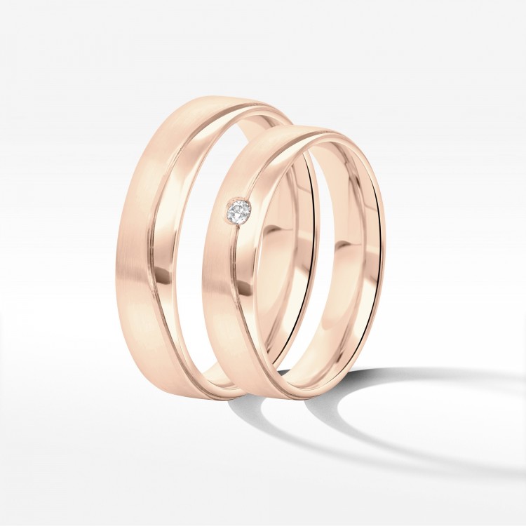 Obrączki ślubne z różowego złota 4.5mm