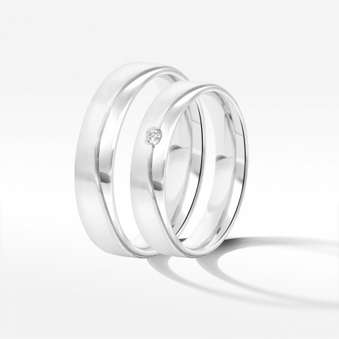 Obrączki ślubne z białego złota 4.5mm