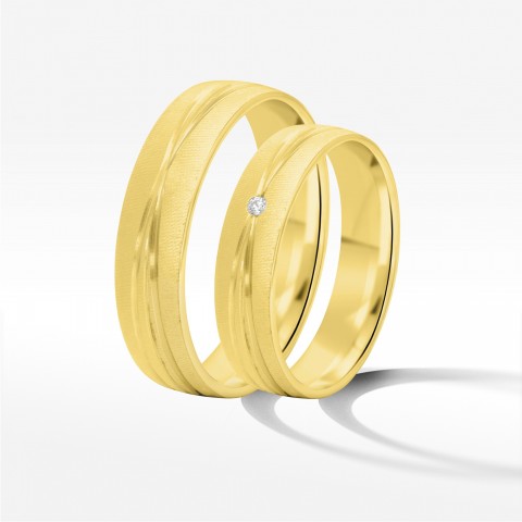 Obrączki ślubne z żółtego złota 5mm