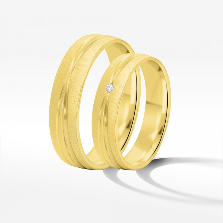 Obrączki ślubne z żółtego złota 5mm