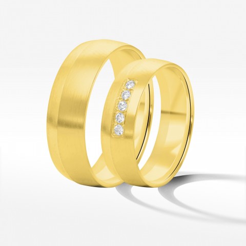 Obrączki ślubne z żółtego złota 6mm