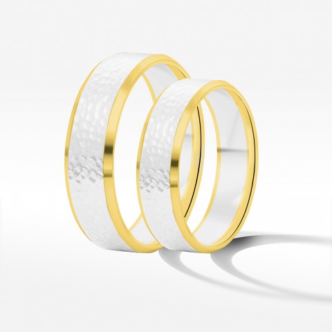 Obrączki ślubne z dwukolorowego złota 5.5mm