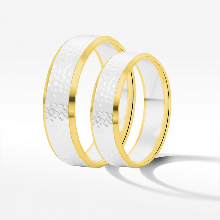 Obrączki ślubne z dwukolorowego złota 5.5mm