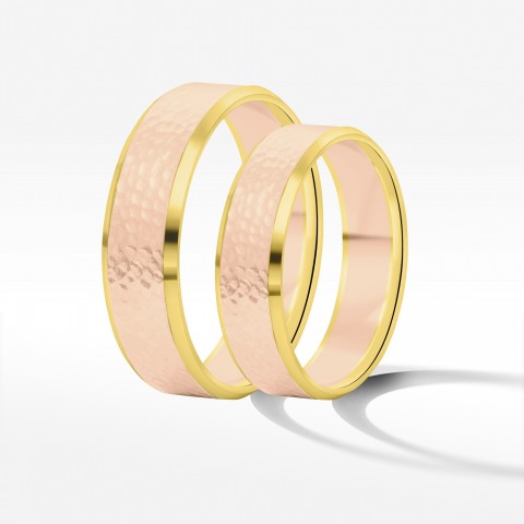 Obrączki ślubne z dwukolorowego złota 5.5mm