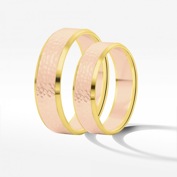 Obrączki ślubne z dwukolorowego złota 5.5mm