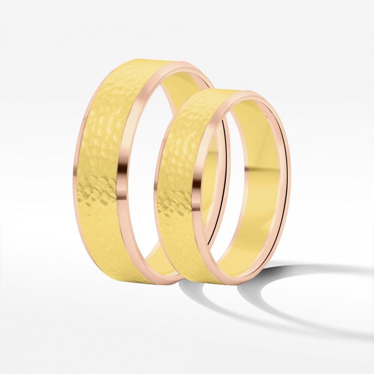 Obrączki ślubne z dwukolorowego złota 5.5mm