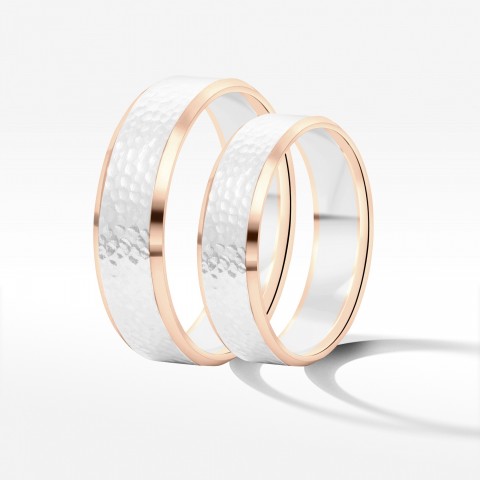 Obrączki ślubne z dwukolorowego złota 5.5mm