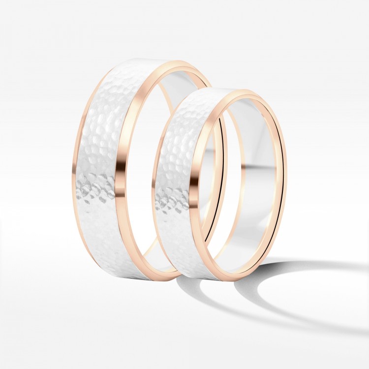 Obrączki ślubne z dwukolorowego złota 5.5mm