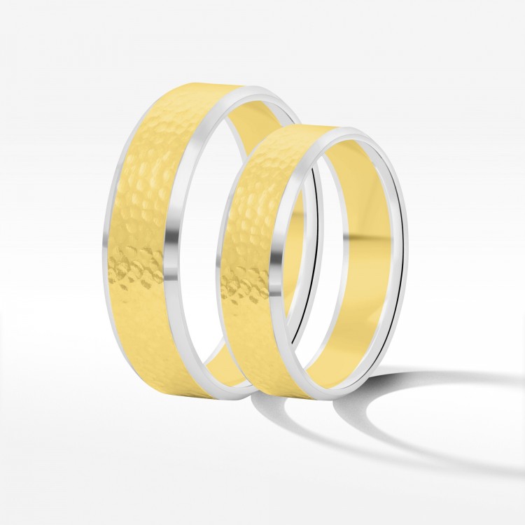 Obrączki ślubne z dwukolorowego złota 5.5mm