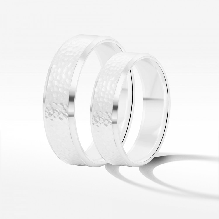Obrączki ślubne z białego złota 5.5mm