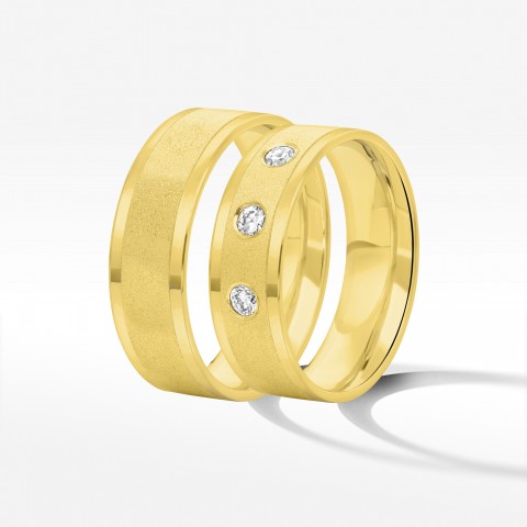 Obrączki ślubne z żółtego złota 6.5mm