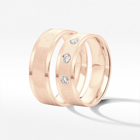 Obrączki ślubne z różowego złota 6.5mm