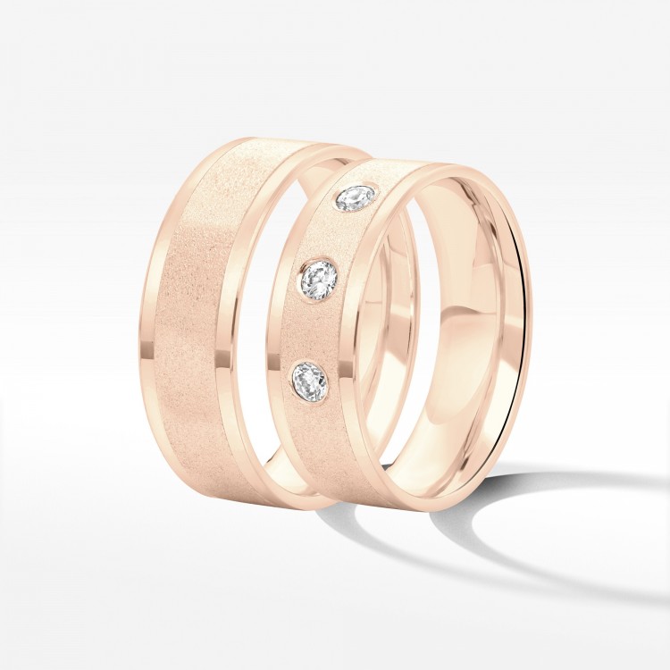 Obrączki ślubne z różowego złota 6.5mm