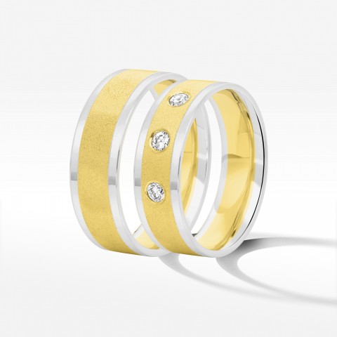 Obrączki ślubne z dwukolorowego złota 6.5mm