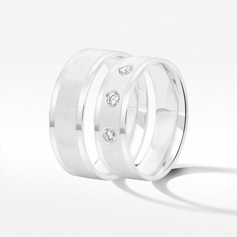 Obrączki ślubne z białego złota 6.5mm