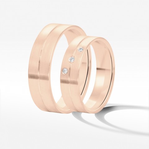 Obrączki ślubne z różowego złota 5.5mm