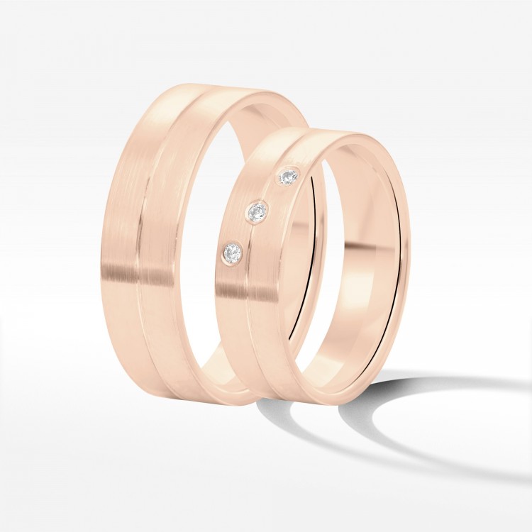 Obrączki ślubne z różowego złota 5.5mm