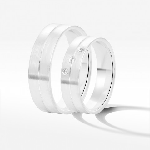 Obrączki ślubne z białego złota 5.5mm