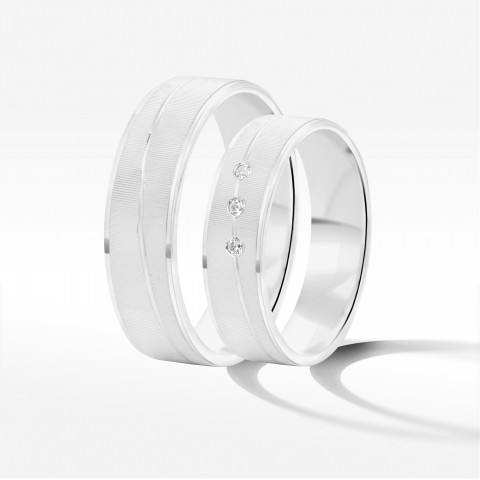 Obrączki ślubne z białego złota 5.5mm