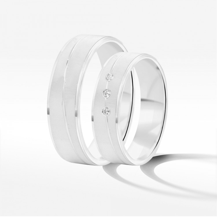 Obrączki ślubne z białego złota 5.5mm