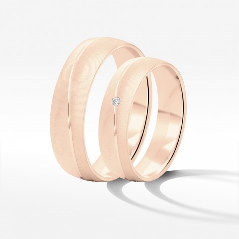 Obrączki ślubne z różowego złota 5.5mm