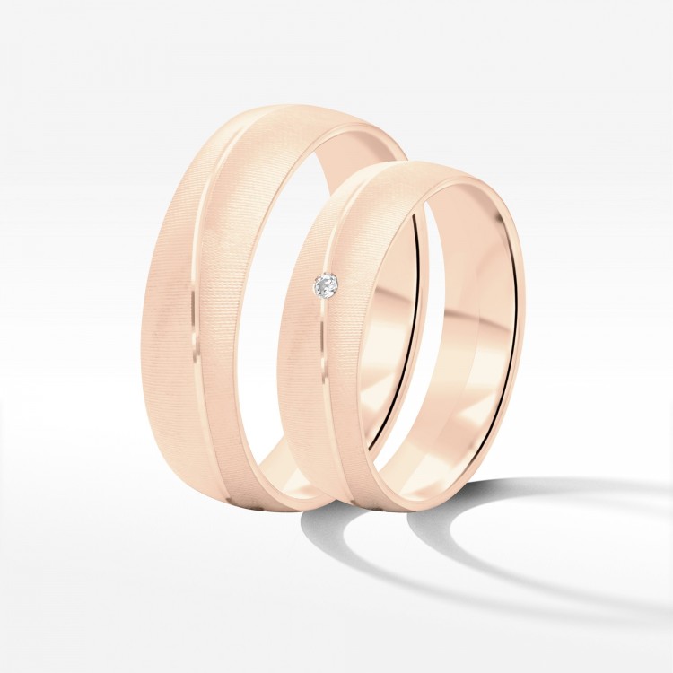 Obrączki ślubne z różowego złota 5.5mm