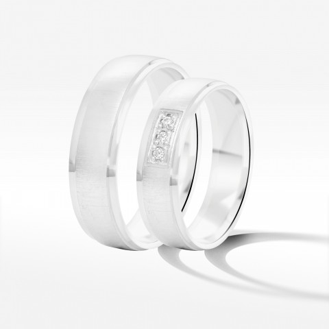 Obrączki ślubne z białego złota 5.5mm