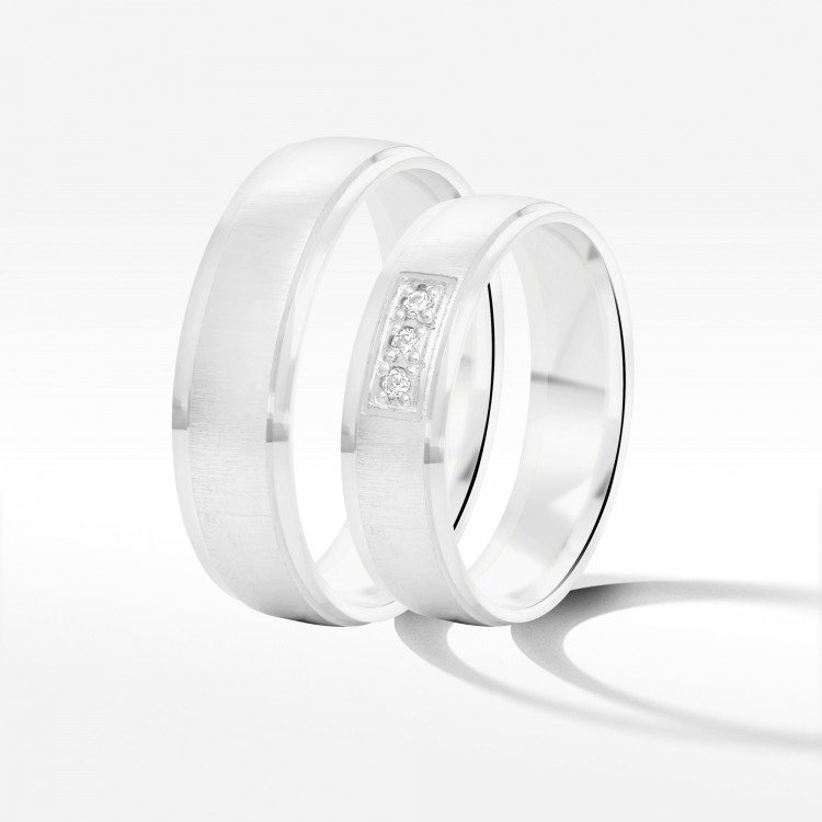 Obrączki ślubne z białego złota 5.5mm