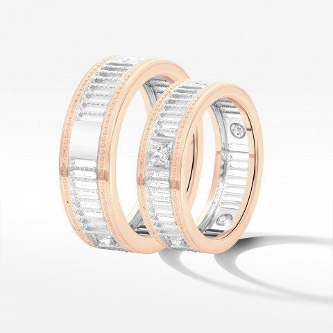 Obrączki ślubne z dwukolorowego złota 6.5mm