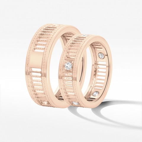 Obrączki ślubne z różowego złota 6.5mm