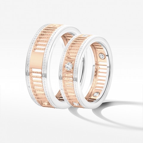 Obrączki ślubne z dwukolorowego złota 6.5mm