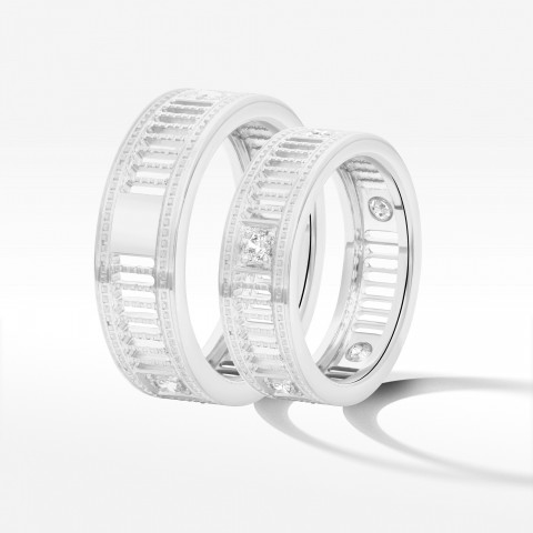 Obrączki ślubne z białego złota 6.5mm