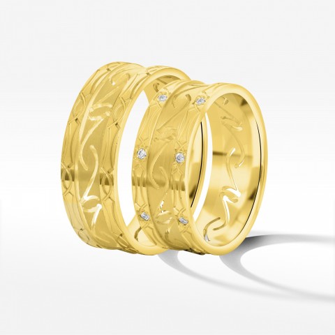 Obrączki ślubne z żółtego złota 7.5mm